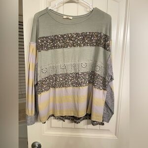 Chaps Light Green Knit Top